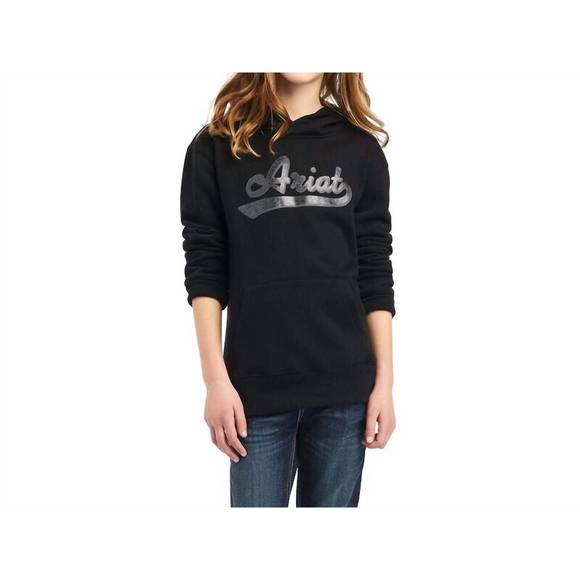 NEW ARIAT girls real glitter hoodie in black - Picture 1 of 2